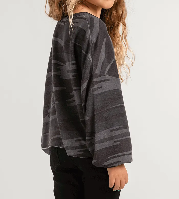 Z Supply Girls Mayori Camo Pullover
