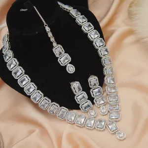 Zircons Diamonded Mala Earring Set